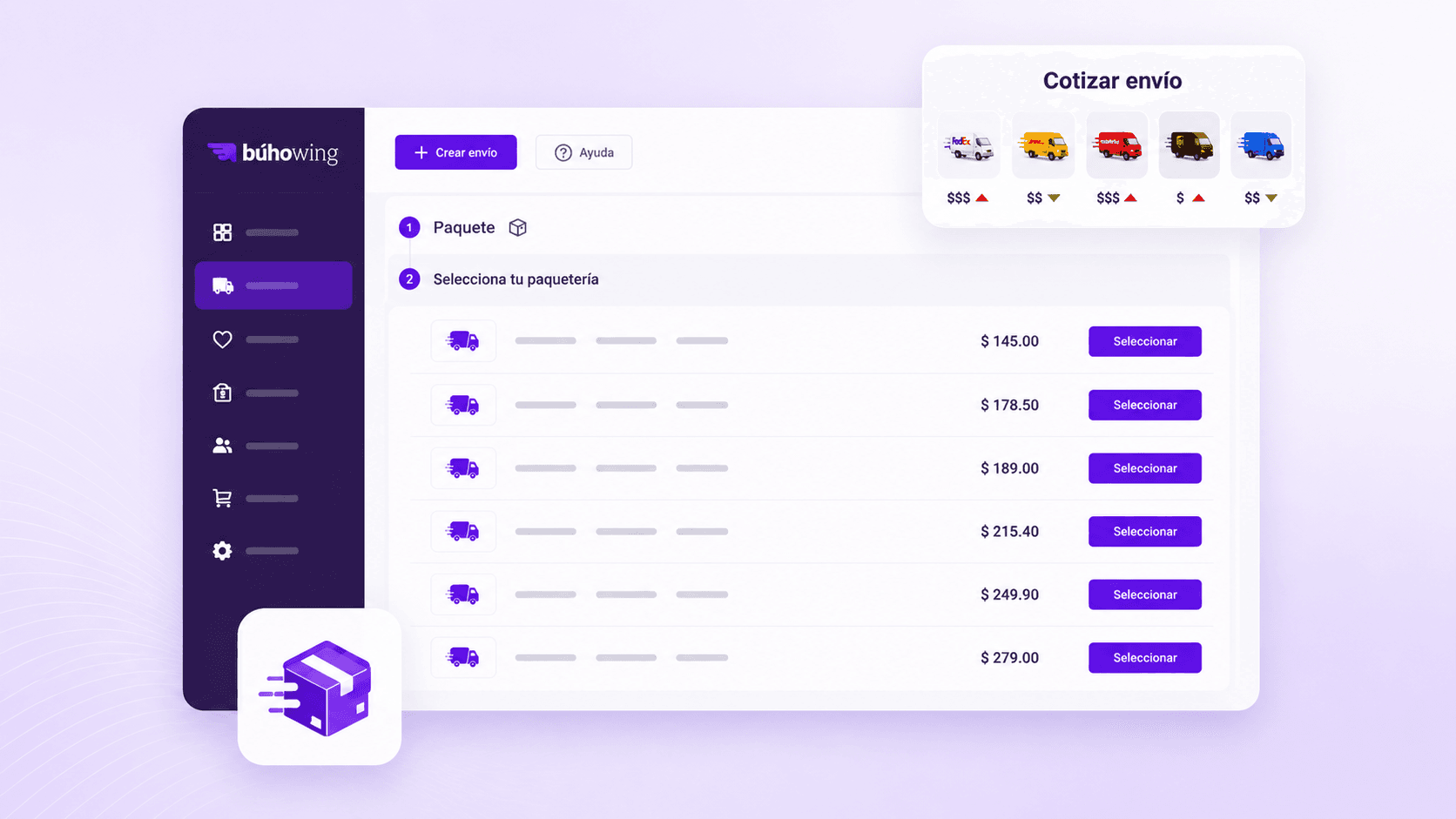 Gestión y optimización de costos de envío